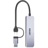 UNITEK hub USB-C 5-in-1 con lettore di schede SD e MicroSD, 5 Gbit/s, Space Grey