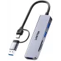 UNITEK hub USB-C 5-in-1 con lettore di schede SD e MicroSD, 5 Gbit/s, Space Grey