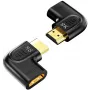 UNITEK adattatore HDMI 8K piatto angolare 90° e 270° (confezione da 2) - nero