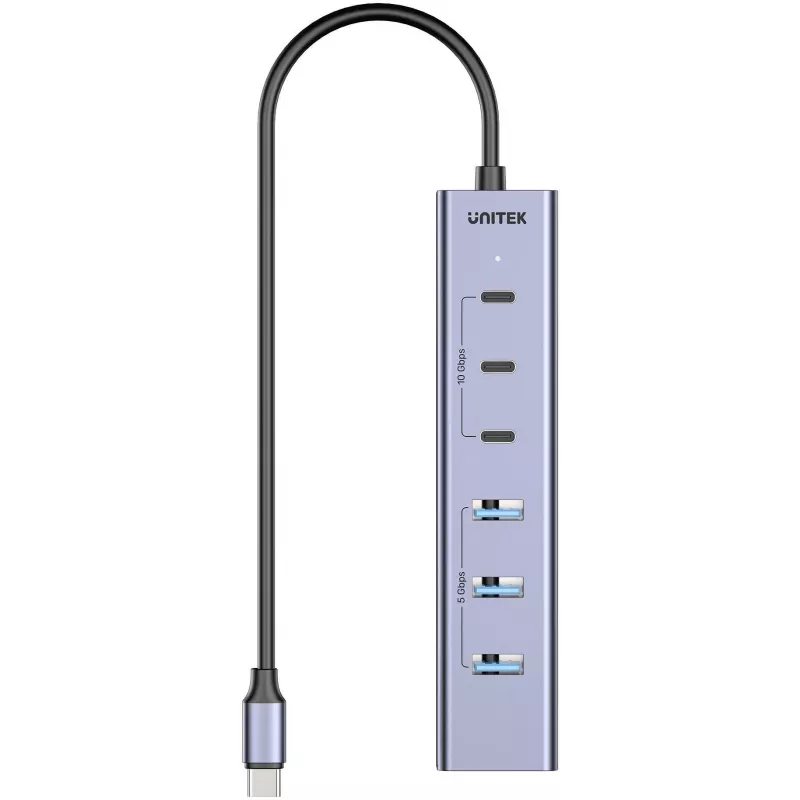 UNITEK hub USB-C attivo 3x USB-C 10Gbps 4x USB-A