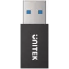 UNITEK adattatore data blocker USB-A - solo ricarica, nero