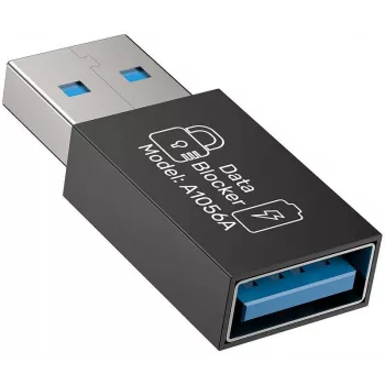 UNITEK adattatore data blocker USB-A - solo ricarica, nero