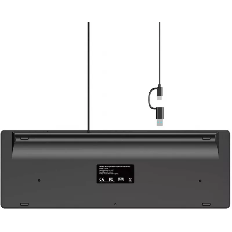 UNITEK SlimTap tastiera da ufficio cablata leggera USB-C/USB-A