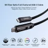 UNITEK cavo ottico attivo USB-C 5m - 10Gbps, PD 60W, 8K@30Hz, nero