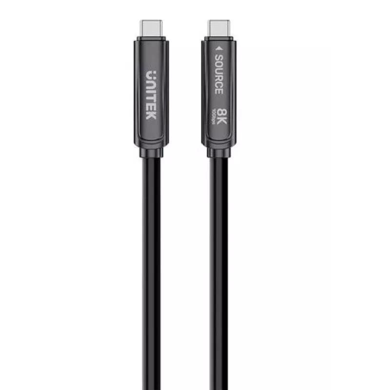 UNITEK cavo ottico attivo USB-C 5m - 10Gbps, PD 60W, 8K@30Hz, nero