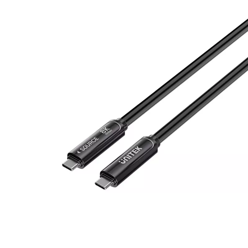 UNITEK cavo ottico attivo USB-C 15m - 10Gbps, PD60W, 8K@30Hz, nero