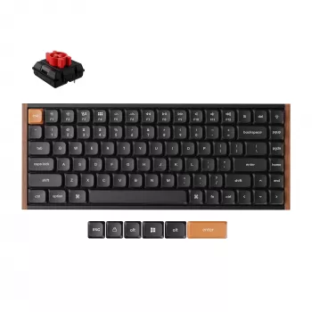 Keychron K3M-F1 Tastiera meccanica 75% Low-Profile, Gateron Red Switch, RGB Hot-Swap, Bluetooth 5.1 e USB-C, nero