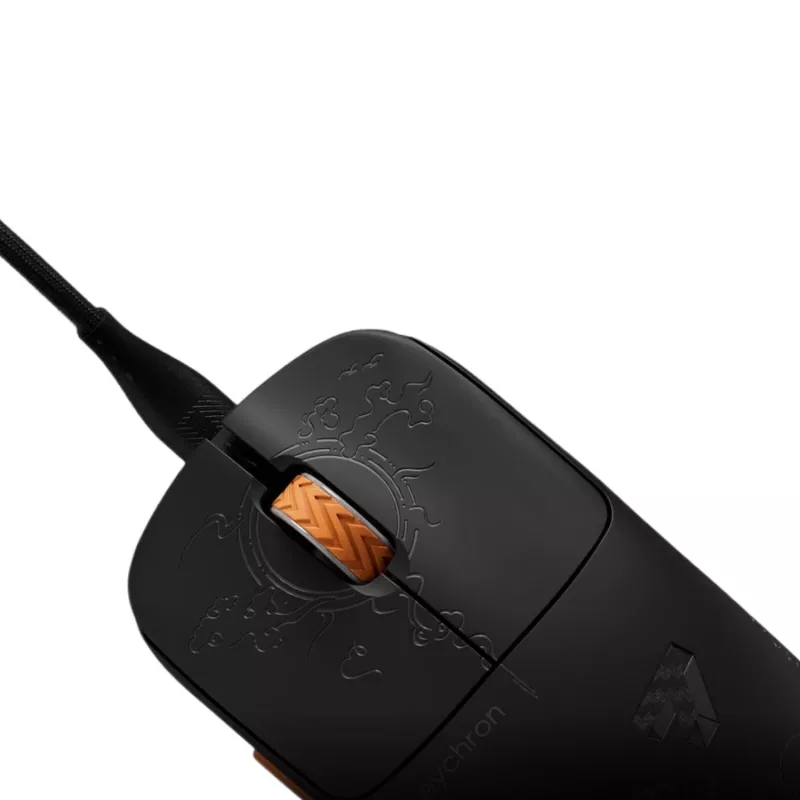 Keychron G3-Z1 mouse da gaming wireless, sensore 3950, 8K, fibra di carbonio nera