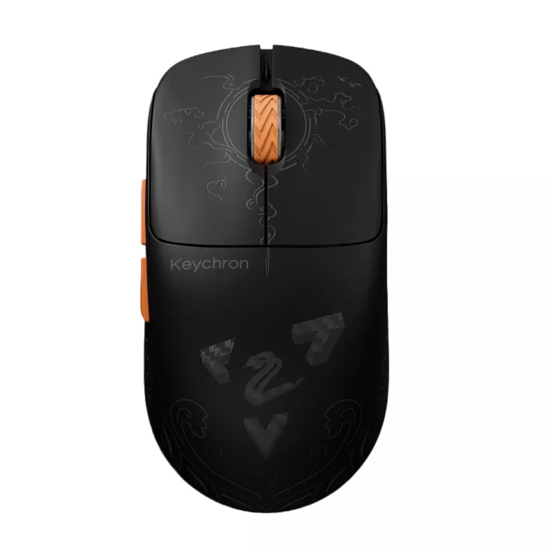 Keychron G3-Z1 mouse da gaming wireless, sensore 3950, 8K, fibra di carbonio nera