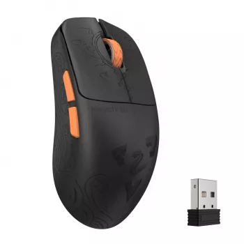 Keychron G3-Z1 mouse da gaming wireless, sensore 3950, 8K, Black Carbon Fiber