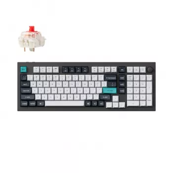 Keychron Q5M-M1 Tastiera meccanica 96%, Gateron G Pro Red Switch, RGB Hot-Swap, Bluetooth 5.1 e USB-C, case in alluminio