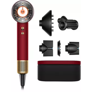 Dyson Supersonic Nural Straight+Wavy asciugacapelli, Velvet Red/Gold