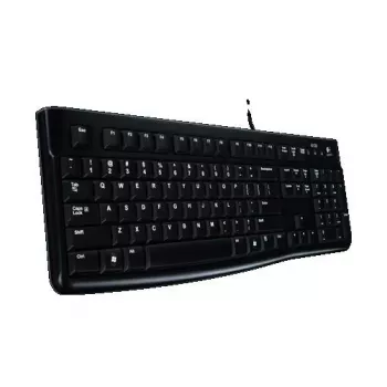 Logitech tastiera K120 RU - cablata USB formato completo layout russo, resistente agli schizzi, nero