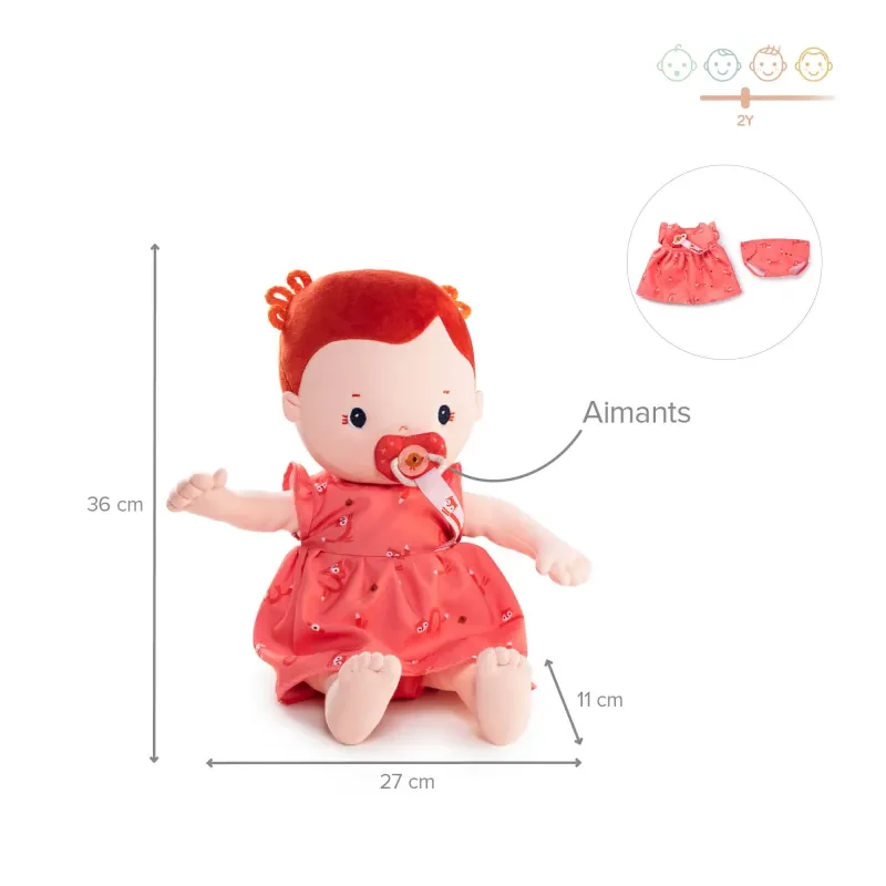 Lilliputiens Rose bambola neonato 36 cm