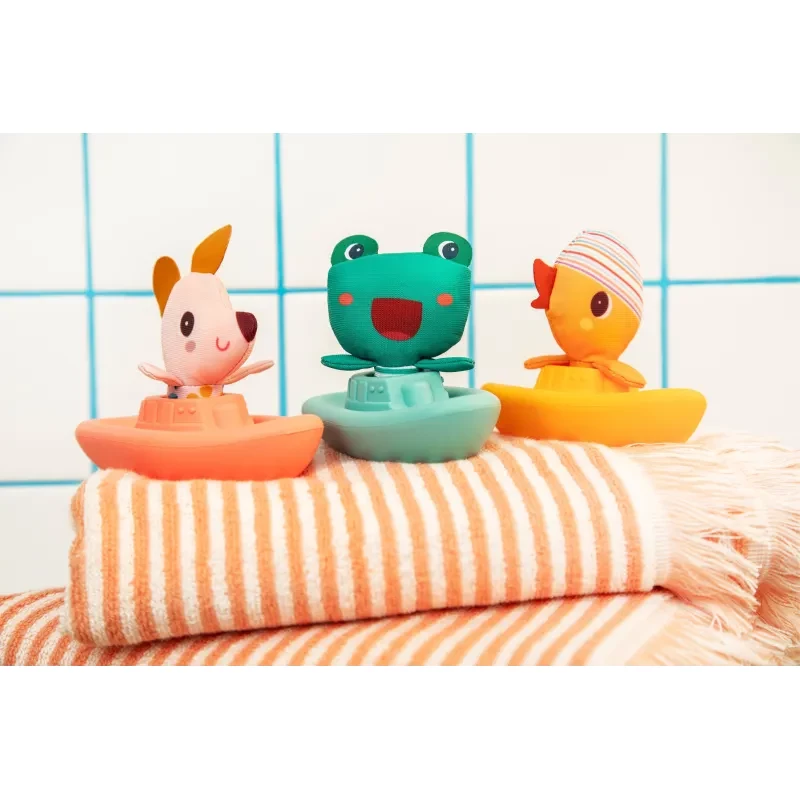 Lilliputiens giocattolo da bagno barca con Nina la Topolina in peluche 6m+