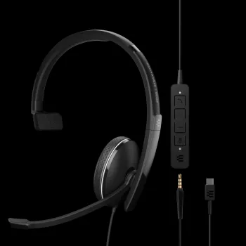 Sennheiser ADAPT 100 cuffia on-ear cablata con microfono con cancellazione del rumore, USB-A, nera
