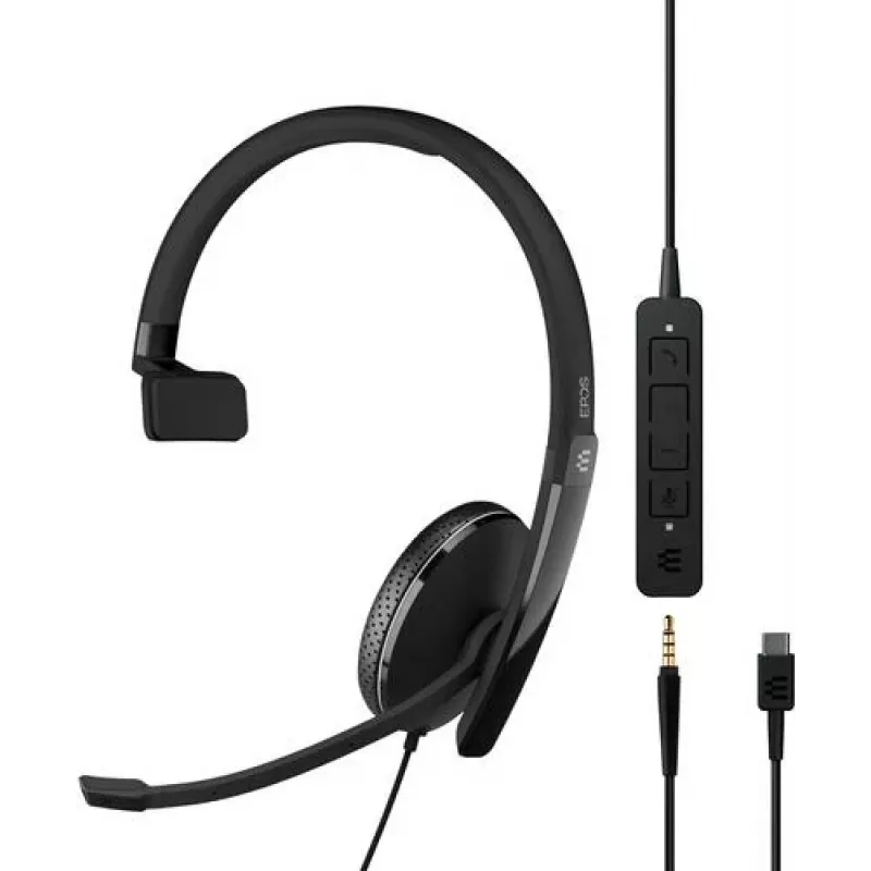 Sennheiser ADAPT 100 cuffia on-ear cablata con microfono con cancellazione del rumore, USB-A, nera