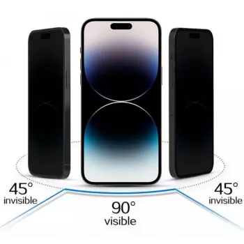 iLike Samsung Galaxy S23 Ultra vetro temperato privacy protezione schermo nero