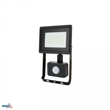 KAFLER KASTEL Faretto LED SMD 20W 4000K 1640lm IP65 nero con sensore PIR