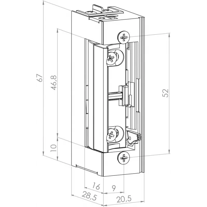 SCOT ES-S1224N serratura elettrica simmetrica a basso consumo