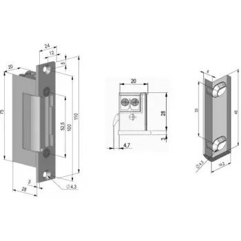 SCOT ES-S12DCN PROFI apriporta elettrico simmetrico a basso consumo