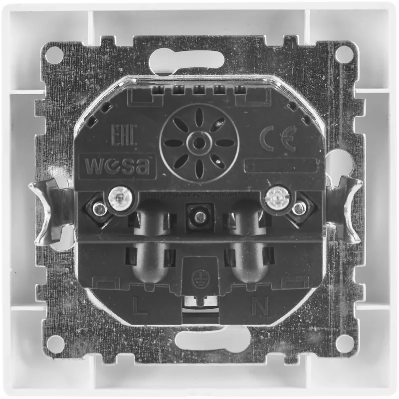 VCX WESA LC 13A presa singola con caricabatterie USB bianco