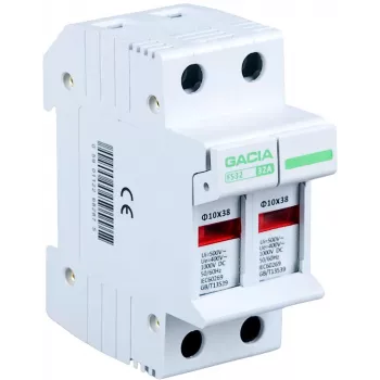 VCX Pro portafusibile 2 poli 32A 400V AC 10x38mm guida DIN