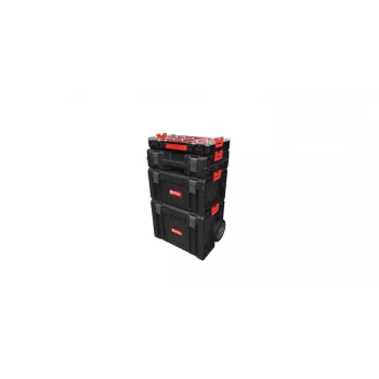 QBRICK SYSTEM PRO SET 3 - sistema di stoccaggio a 3 moduli con valigetta per attrezzi, organizer 100 e box 130, IP54, nero
