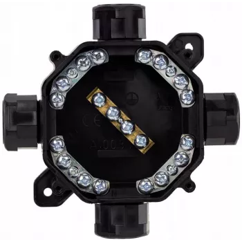 PAWBOL A.0035C scatola stagna da parete PG16, IP67 (5x4mm²), nera