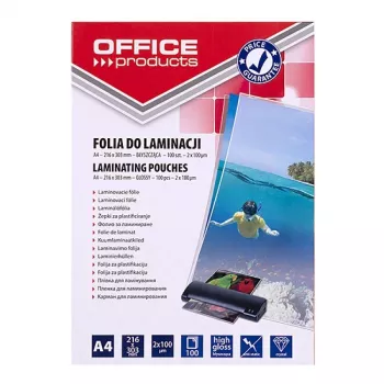 PBS CONNECT OFFICE PRODUCTS pellicola per plastificazione A4 2x100 micron lucida 100 fogli trasparente