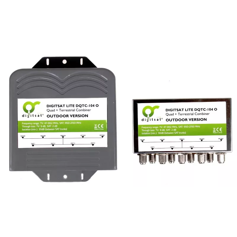 AXING SUMATOR DIGISAT QUAD+TV DQTC-104 multiswitch 8 ingressi satellitari 1 ingresso terrestre 4 uscite utente