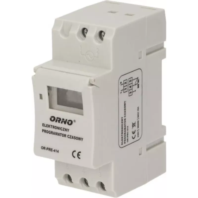 ORNO OR-PRE-414 timer digitale, guida DIN, 230V AC, 16A, 1 canale