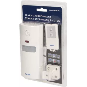 ORNO OR-MA-711 sirena d'allarme esterna con sirena incorporata, 110 dB, 12V DC, bianco