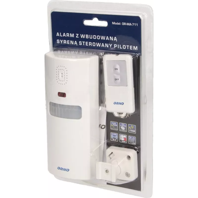 ORNO OR-MA-711 sirena d'allarme esterna con sirena incorporata, 110 dB, 12V DC, bianco