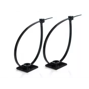 TRYTYT supporto adesivo per fascette HW-3ACB nero (100 pz.)