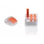 TRYTYT PC-233 connettore a leva a giunzione a 3 vie 0,2-4,0 mm² 50 pz. trasparente arancione