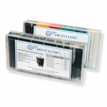 TRYTYT set di guaine termorestringenti nere RT-BOX100-10CZ