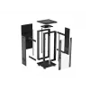 Lanberg armadio a rack da terra 19 pollici 18U 600x600 nero con porta in vetro (Flat Pack)