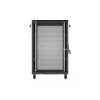 Lanberg armadio a rack da terra 19 pollici 18U 600x600 nero con porta perforata (Flat Pack)