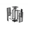 Lanberg armadio a rack da terra 19 pollici 18U 600x600 nero con porta perforata (Flat Pack)