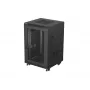 Lanberg armadio a rack da terra 19 pollici 18U 600x600 nero con porta perforata (Flat Pack)