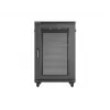 Lanberg armadio da terra 19 pollici 18U 600x800 mm nero con porte perforate (Flat Pack)