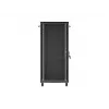 LANBERG armadio rack server da terra 19 pollici 27U 600x1000 mm nero con porta in vetro temperato (Flat Pack)
