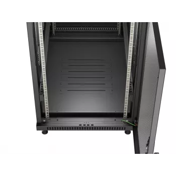 LANBERG armadio rack da terra 19 pollici 27U 600x1000 mm nero con porta perforata (Flat Pack)
