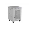 Lanberg FF01-6615-23SL armadio rack da terra 19 pollici 15U 600x600 grigio porta perforata LCD Flat Pack