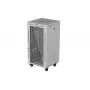 LANBERG case da terra 19 pollici 22U 600x600 mm grigio con porta in vetro temperato e display LCD (Flat Pack)