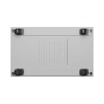LANBERG armadio da terra 19 pollici 42U 600x1000 mm grigio, porta in vetro temperato, display LCD, Flat Pack