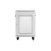 Lanberg armadio da terra 19 pollici 15U 600x800 grigio con porta perforata e LCD (Flat Pack)