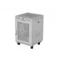 Lanberg armadio da terra 19 pollici 15U 600x800 grigio con porta perforata e LCD (Flat Pack)