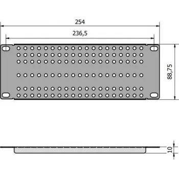 ATTE ADD-RACK10-2U1 adattatore per montaggio a rack 10